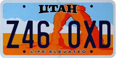 UT license plate Z460XD