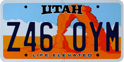 UT license plate Z460YM