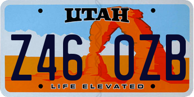UT license plate Z460ZB