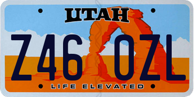 UT license plate Z460ZL