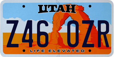 UT license plate Z460ZR