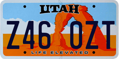 UT license plate Z460ZT