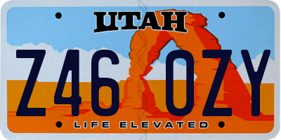 UT license plate Z460ZY