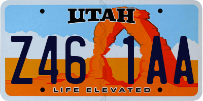 UT license plate Z461AA