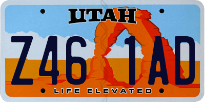 UT license plate Z461AD
