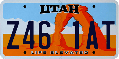 UT license plate Z461AT