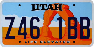 UT license plate Z461BB
