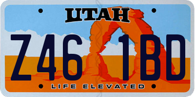 UT license plate Z461BD