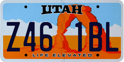 UT license plate Z461BL