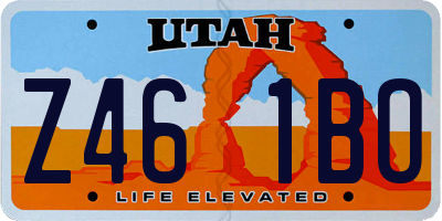 UT license plate Z461BO