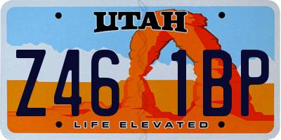 UT license plate Z461BP