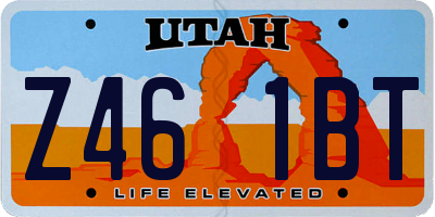 UT license plate Z461BT