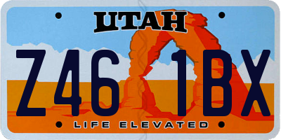 UT license plate Z461BX