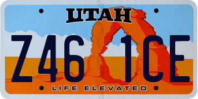 UT license plate Z461CE