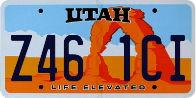 UT license plate Z461CI