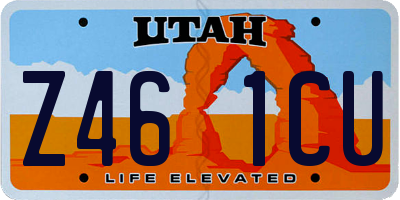 UT license plate Z461CU