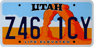 UT license plate Z461CY