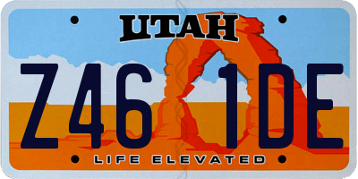 UT license plate Z461DE
