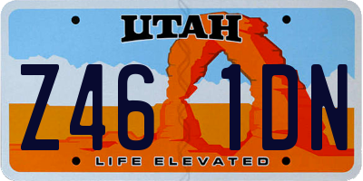 UT license plate Z461DN