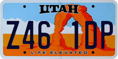 UT license plate Z461DP