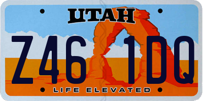 UT license plate Z461DQ