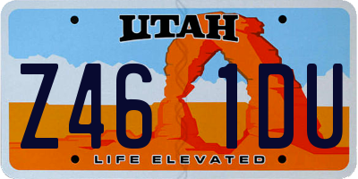 UT license plate Z461DU