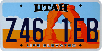 UT license plate Z461EB