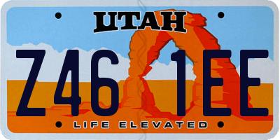 UT license plate Z461EE