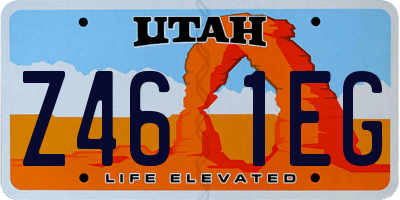 UT license plate Z461EG