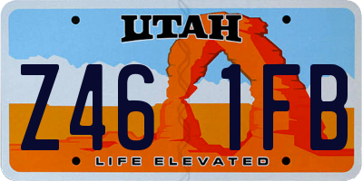 UT license plate Z461FB
