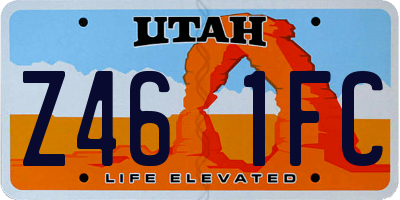 UT license plate Z461FC