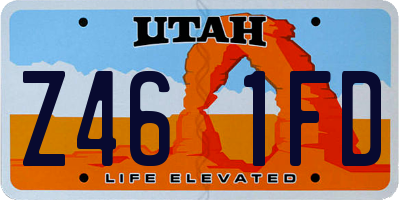UT license plate Z461FD
