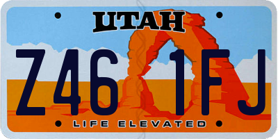 UT license plate Z461FJ