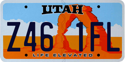 UT license plate Z461FL