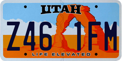 UT license plate Z461FM