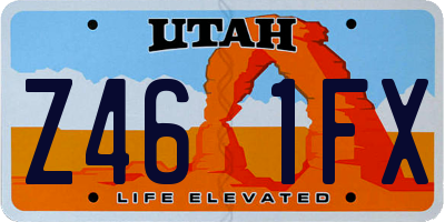 UT license plate Z461FX