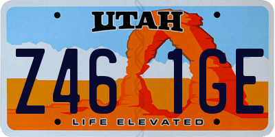 UT license plate Z461GE