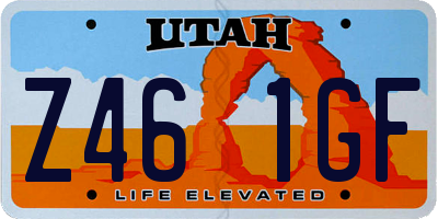 UT license plate Z461GF