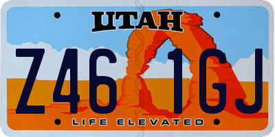 UT license plate Z461GJ