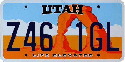 UT license plate Z461GL