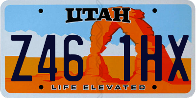 UT license plate Z461HX