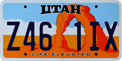 UT license plate Z461IX