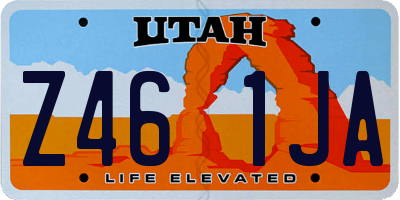 UT license plate Z461JA