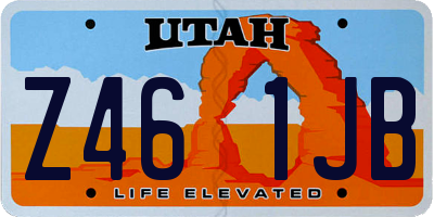 UT license plate Z461JB