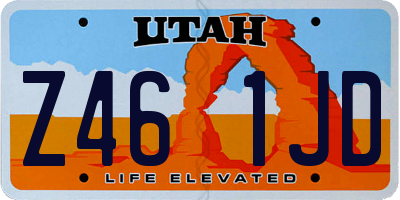 UT license plate Z461JD