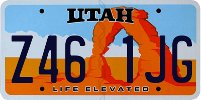 UT license plate Z461JG