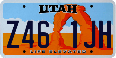 UT license plate Z461JH