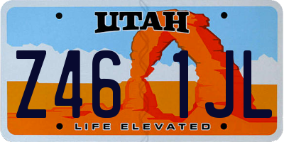 UT license plate Z461JL