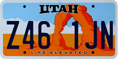 UT license plate Z461JN