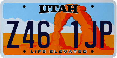 UT license plate Z461JP